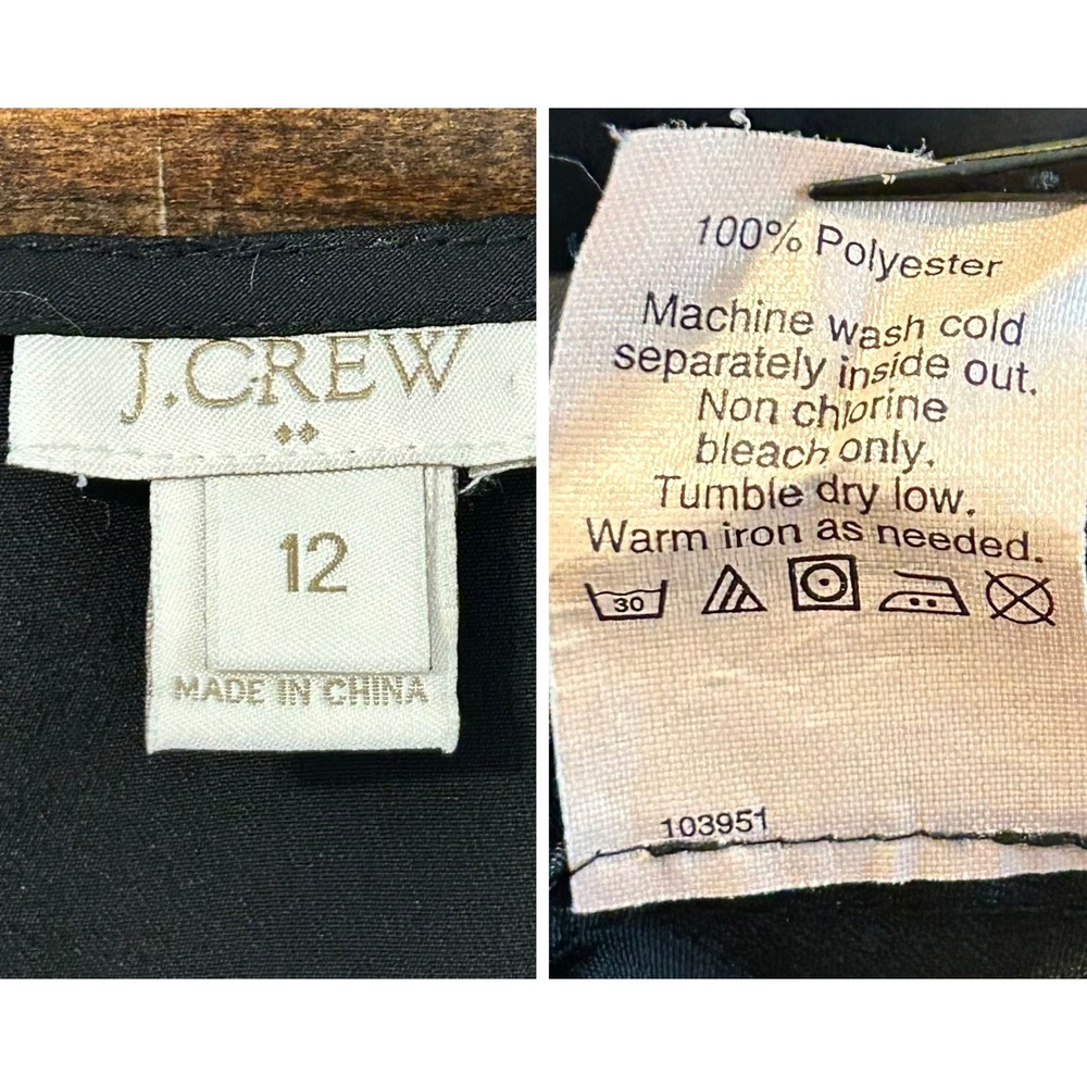 J.Crew Camisole Tank Top Women 12 Black Racerback Spaghetti Strap Capsule Basic - Picture 6 of 8